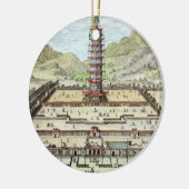 南京の磁器タワーは、「Entからの12をめっきします セラミックオーナメント (左)