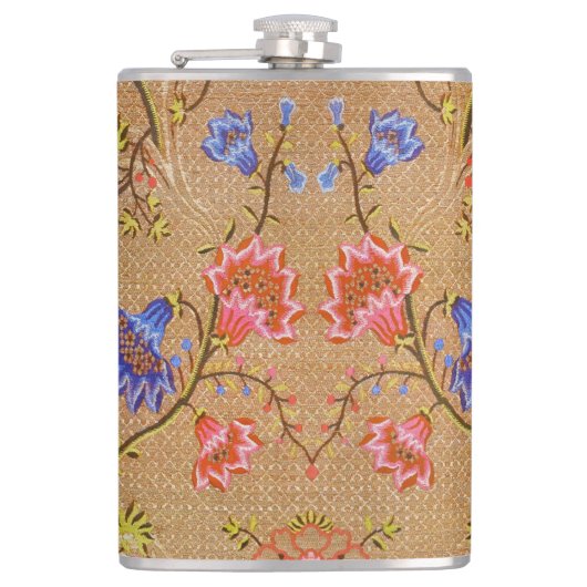 南京中国の皇帝赤金ゴールド錦 フラスク (正面)