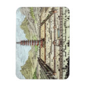 南京焼の磁器の塔、'Entからプレート12 マグネット (縦)