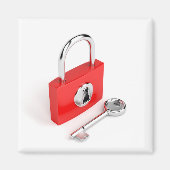 南京錠と鍵 マグネット (正面)