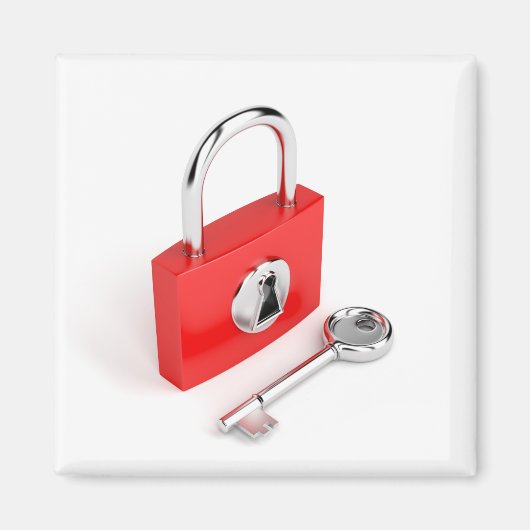 南京錠と鍵 マグネット (正面)