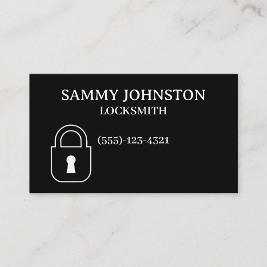 南京錠の錠前屋 名刺 (正面)