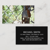 南京錠チェーンリンクフェンスNYC都市写真 名刺 (正面/裏面)