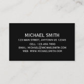 南京錠チェーンリンクフェンスNYC都市写真 名刺 (裏面)