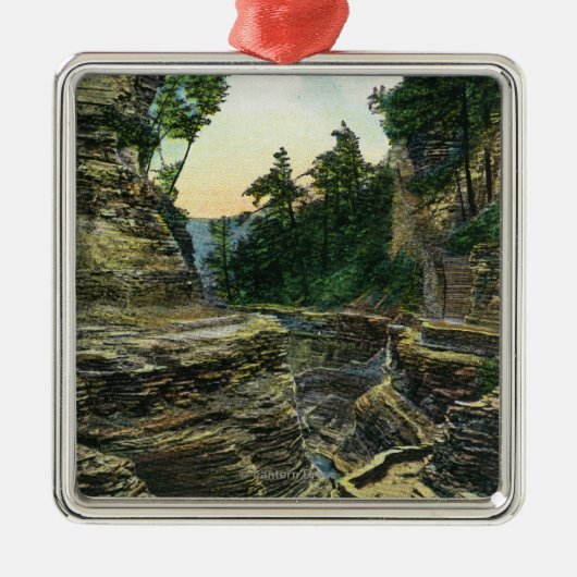 南入口の峡谷の眺め メタルオーナメント (正面)