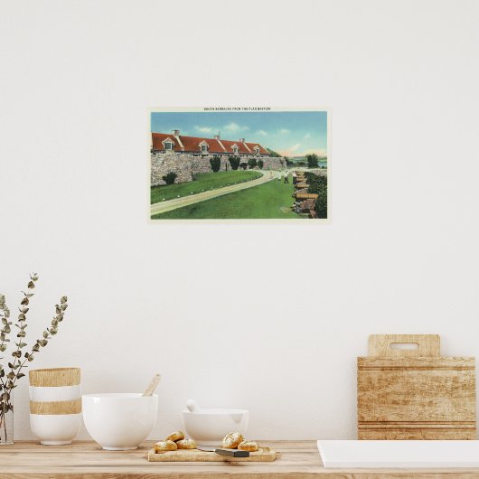 南兵舎の旗からの表示 ポスター (キッチン)