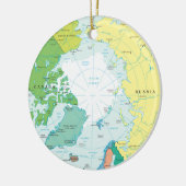 南北の棒、artic地域および南極大陸 セラミックオーナメント (左)