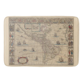 南北アメリカの初期地図（北・南アメリカ） バスマット