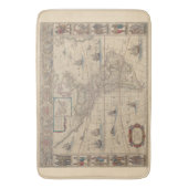 南北アメリカの初期地図（北・南アメリカ） バスマット (正面縦)