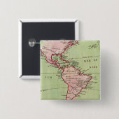 南北アメリカの物理マップ 缶バッジ (正面&裏面)