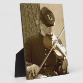 南北戦争のバイオリン弾き フォトプラーク (側面)