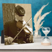 南北戦争のバイオリン弾き フォトプラーク (側面)
