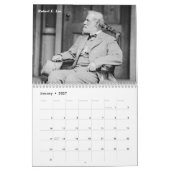 南北戦争の南ヒーロー カレンダー (1月 2027)