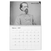 南北戦争の南ヒーロー カレンダー (2月 2027)