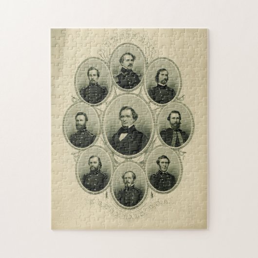南北戦争の南部指導者 ジグソーパズル (縦)