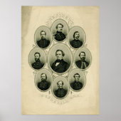 南北戦争の南部指導者 ポスター (正面)