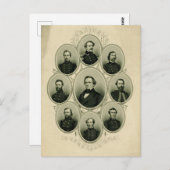 南北戦争の南部指導者 ポストカード (正面/裏面)