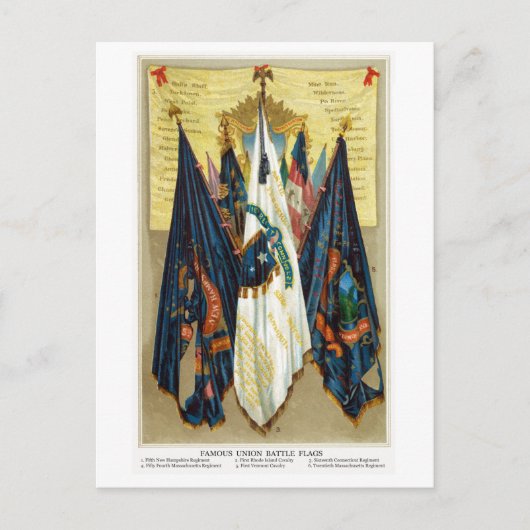 南北戦争の戦いの旗No.4 ポストカード (正面)