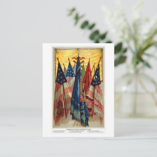 南北戦争の戦いの旗No.6 ポストカード (スタンド正面)