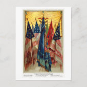 南北戦争の戦いの旗No.6 ポストカード (正面)