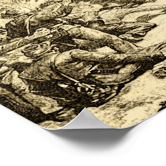 南北戦争の戦いアメリカ史 ポスター (角)