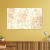 南北戦争の戦場ヴィンテージマップ(1895) キャンバスプリント (インサイチュ (リビング))