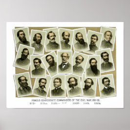 南北戦争の指揮官の連合 ポスター
