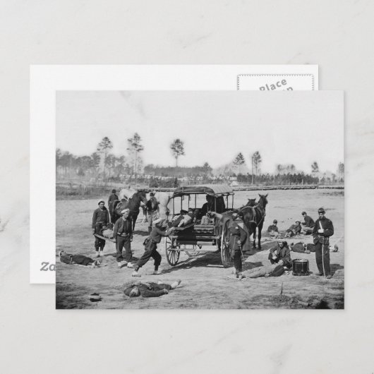 南北戦争の救急隊 ポストカード (正面/裏面)