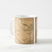 南北戦争の最初の闘牛の走地図の座席 コーヒーマグカップ (正面左)