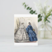 南北戦争アンテベラムレディースボールガウン ポストカード (スタンド正面)