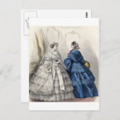 南北戦争アンテベラムレディースボールガウン ポストカード (正面/裏面)