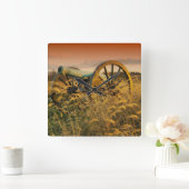 南北戦争バトルフィールド/大砲のフォトウォール時計 スクエア壁時計 (ホーム)