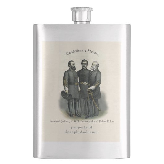 南北戦争ヒーローズストーンウォールビューアレスリー フラスク (正面)