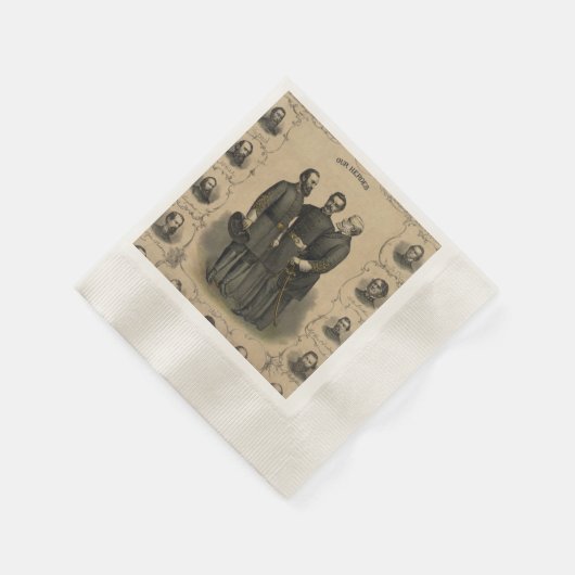 南北戦争ヒーロー🛡️お祝い 縁ありカクテルナプキン (角)