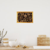 南北戦争ポートレートコラージュ ポスター (キッチン)