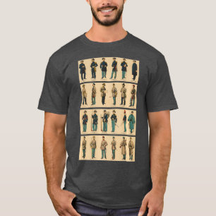 南北戦争ユニフォームアートヴィンテージ軍隊史 Tシャツ