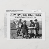 南北戦争中の新聞社 ポストカード (正面/裏面)