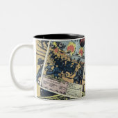 南北戦争兵士 – ヴィンテージ漫画広告 ツートーンマグカップ (左)