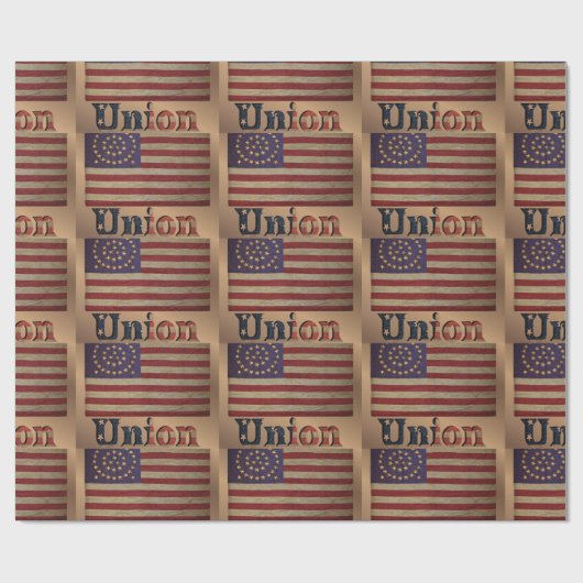 南北戦争同盟国旗✨アンティーク歴史地区 ラッピングペーパー (フラット)