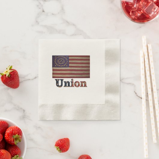 南北戦争同盟国旗✨アンティーク歴史地区 縁ありカクテルナプキン (インサイチュ)