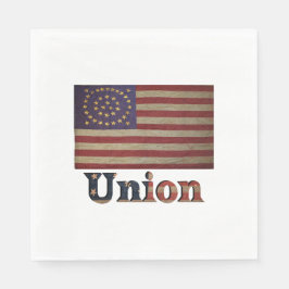 南北戦争同盟国旗✨アンティーク歴史地区 縁ありカクテルナプキン