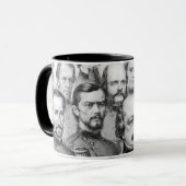 南北戦争時の北軍の将軍たちのマグカップ マグカップ (正面左)