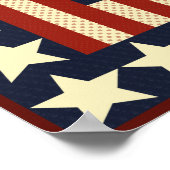 南北戦争時代のスターとイーグルキルト広場のポスター ポスター (角)