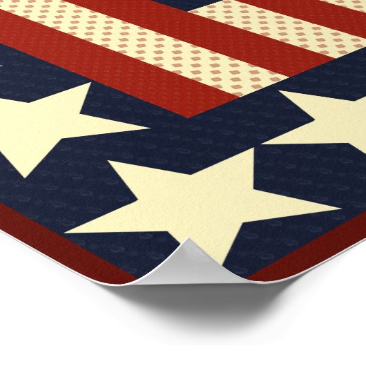 南北戦争時代のスターとイーグルキルト広場のポスター ポスター (角)