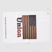 南北戦争素晴らし旗魅力的クラシック旗 ゴルフタオル (横)