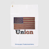 南北戦争素晴らし旗魅力的クラシック旗 ゴルフタオル (正面)