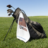 南北戦争素晴らし旗魅力的クラシック旗 ゴルフタオル (グリーン)