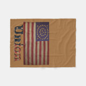 南北戦争素晴らし魅力的旗 フリースブランケット (正面(横))