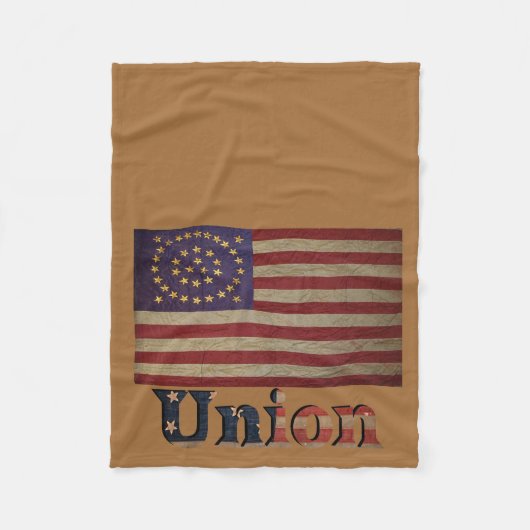 南北戦争素晴らし魅力的旗 フリースブランケット (正面)