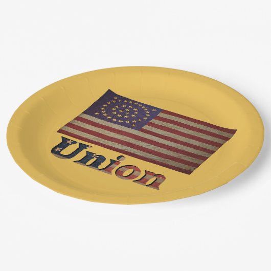 南北戦争素晴らし魅力的旗 ペーパープレート (アングル)